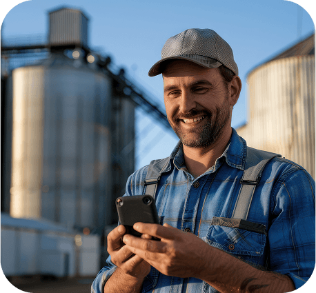Electrician using phone