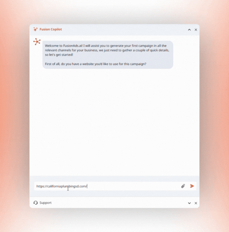 Talk to Fusion agent: 60 second setup
